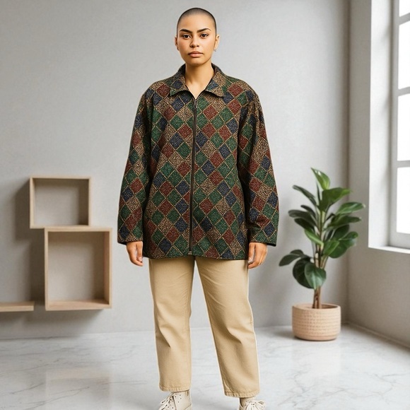 Silver Threads Zip Up Long Sleeve Jacket Top 2XL - Picture 2 of 6